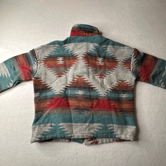 Shop Wanna B Medium Women Aztec Print Southwestern Geometric Jacket Indian - Picture 9 of 9